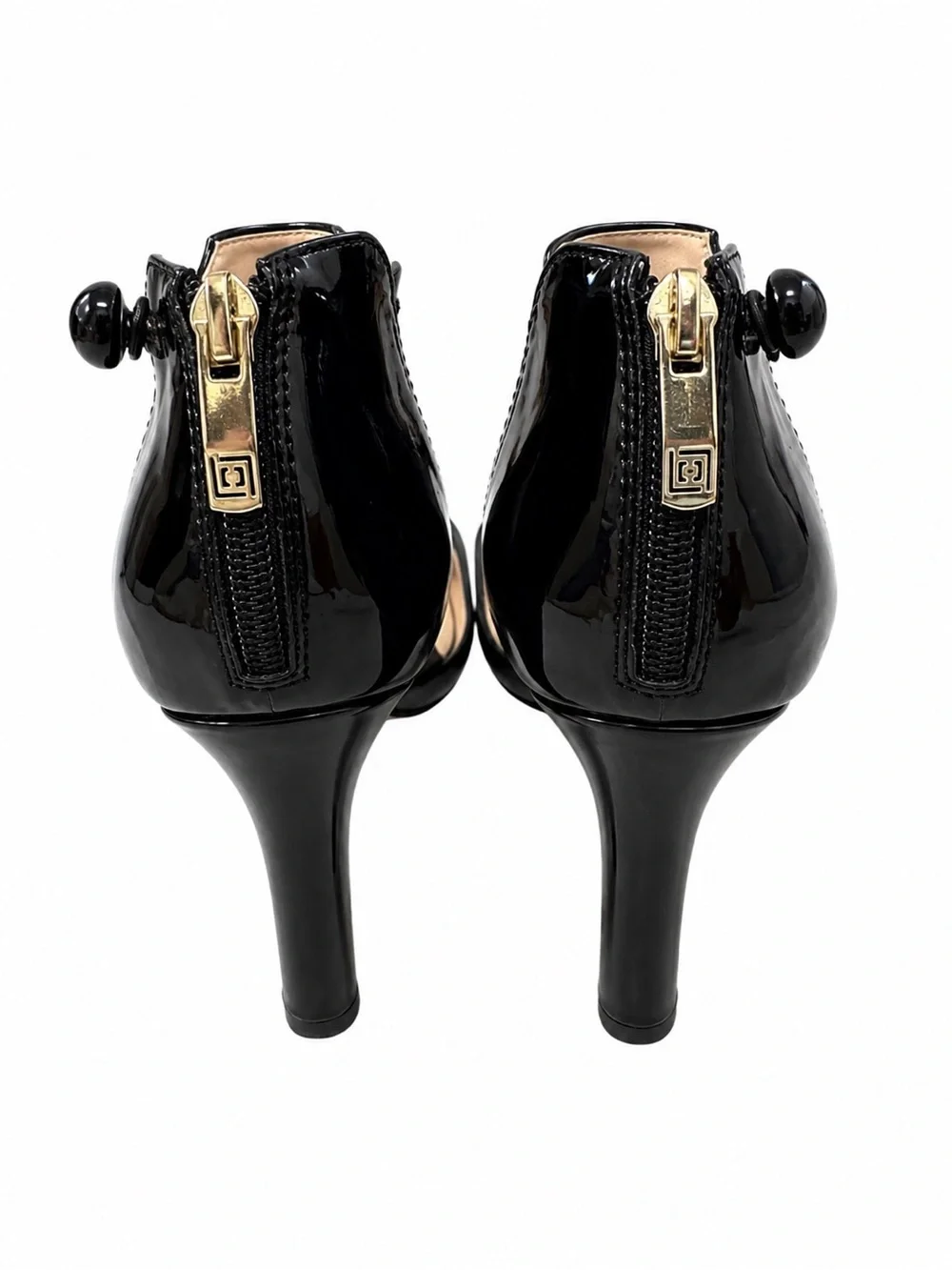 Liz Claiborne Winnie Pumps Women’s 7.5M Black Patent Ankle Strap NWOT